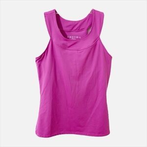 Soybu Racerback Sleeveless Workout Running Tank Top Raspberry Higher Neckline 🩷